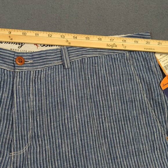Tommy Bahama Shorts Men's 40 Blue  Provence Striped Linen 10" Vacation Travel - Picture 3 of 10